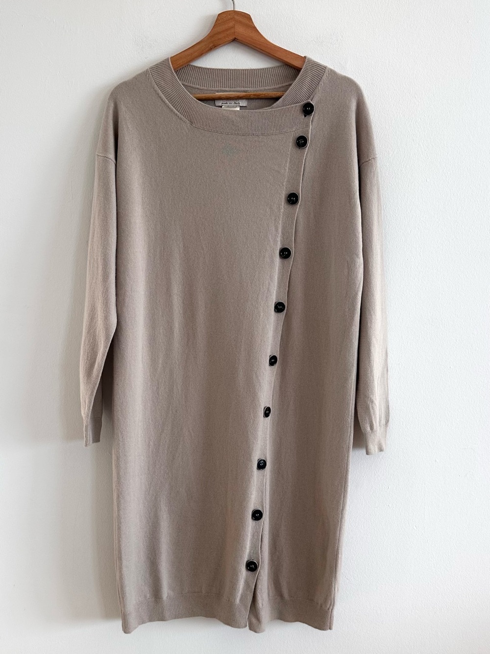 Falconeri Cashmere coat cardi duster cardigan asymmetric buttons medium Italy